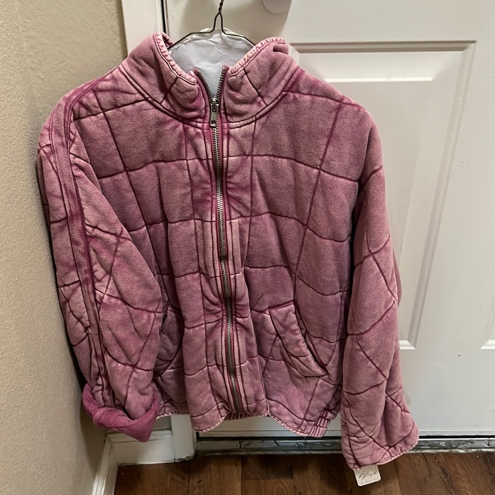 Free People Quilted Nit Jacket.